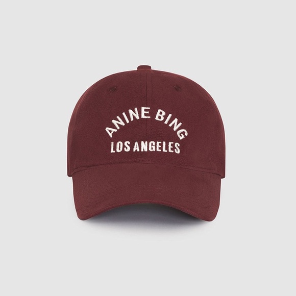 Anine Bing Jeremy Hat Los Angeles Dark Cherry $85 - Picture 3 of 5